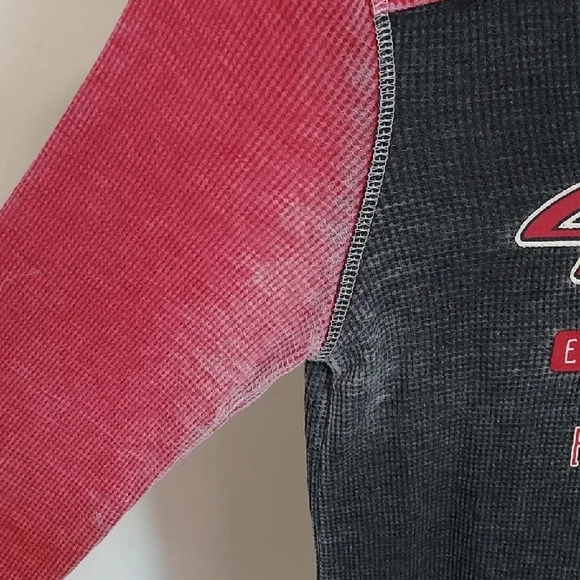 NFL San Francisco 49ers Women's Long Sleeve Tee - Red and Gray - Picture 5 of 7